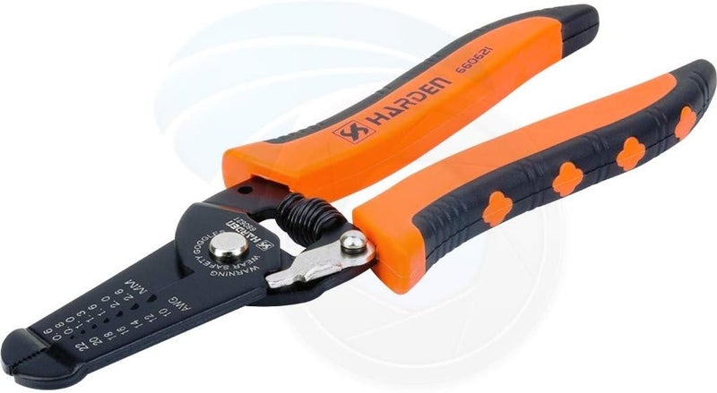 HARDEN Wire Cable Stripper and Cutter, 185 mm, 0.64-2.6 mm, 22-10 AWG - Image 3